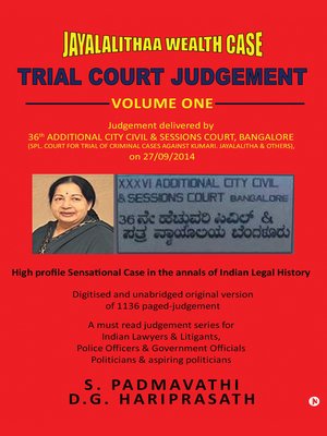 cover image of Jayalalithaa Wealth Case